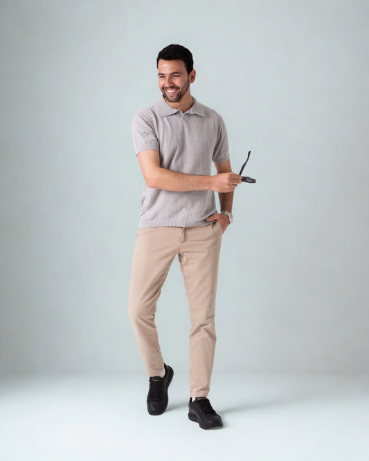 Tavero Polo . Quartz Gray